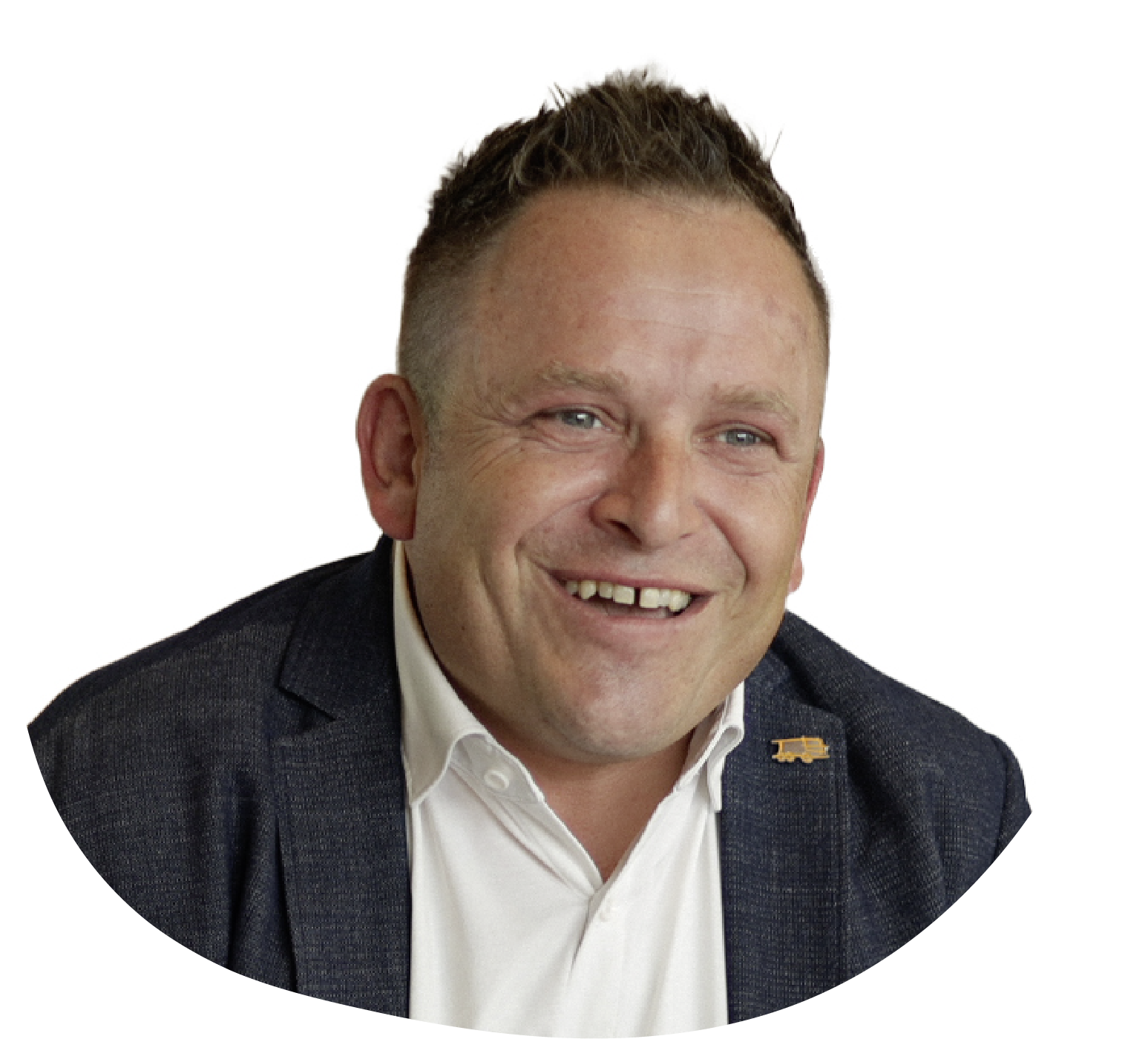 Christian Müller Nahaufnahme auf weißem Hintergrund