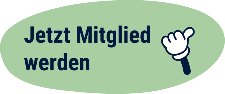 Mutmacher Pioniere Button mit Icon (Hand mit Daumen hoch) und Text "Jetzt Mitglied werden"