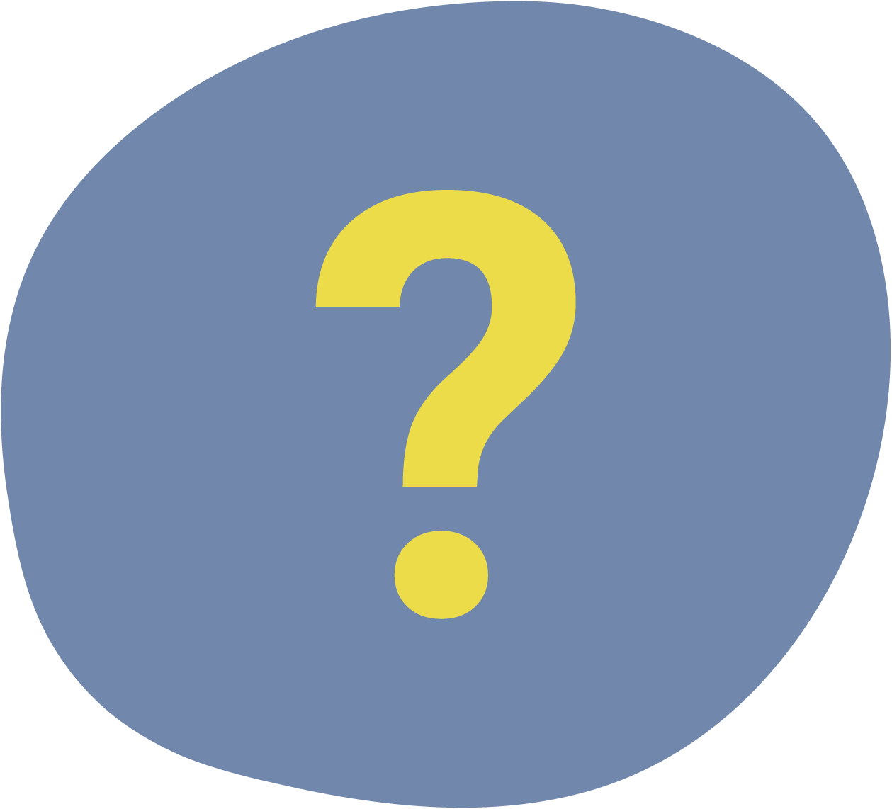 Starting Five Icon mit gelbem Fragezeichen auf hellblauem Hintergrund