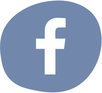 Weißes Facebook Logo auf hellblauem Hintergrund. Verlinkt zum Mutmacher Pioniere Profil auf Facebook